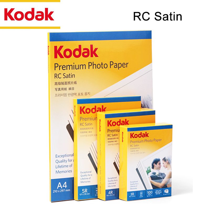 Kodak-프리미엄 인화지 RC 새틴 270GSM 6 인치 A4 컬러 잉크젯 인쇄 사진 앨범, 즉석 건조 및 방수